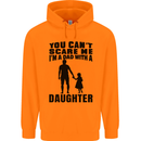 Dad With a Daughter Funny Fathers Day Mens 80% Cotton Hoodie Orange