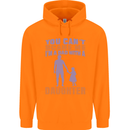 Dad With a Daughter Funny Fathers Day Mens 80% Cotton Hoodie Orange