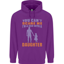 Dad With a Daughter Funny Fathers Day Mens 80% Cotton Hoodie Purple