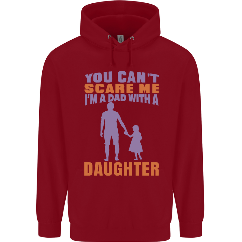 Dad With a Daughter Funny Fathers Day Mens 80% Cotton Hoodie Red