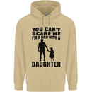 Dad With a Daughter Funny Fathers Day Mens 80% Cotton Hoodie Sand