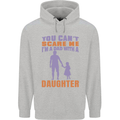 Dad With a Daughter Funny Fathers Day Mens 80% Cotton Hoodie Sports Grey