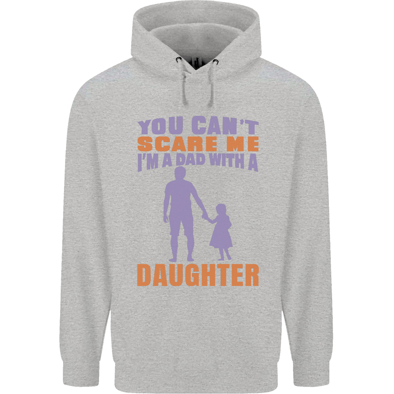 Dad With a Daughter Funny Fathers Day Mens 80% Cotton Hoodie Sports Grey