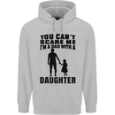 Dad With a Daughter Funny Fathers Day Mens 80% Cotton Hoodie Sports Grey