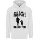 Dad With a Daughter Funny Fathers Day Mens 80% Cotton Hoodie White