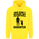 Dad With a Daughter Funny Fathers Day Mens 80% Cotton Hoodie Yellow