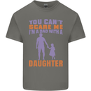 Dad With a Daughter Funny Fathers Day Mens Cotton T-Shirt Tee Top Charcoal