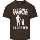 Dad With a Daughter Funny Fathers Day Mens Cotton T-Shirt Tee Top Dark Chocolate