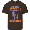 Dad With a Daughter Funny Fathers Day Mens Cotton T-Shirt Tee Top Dark Chocolate