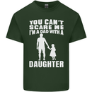Dad With a Daughter Funny Fathers Day Mens Cotton T-Shirt Tee Top Forest Green