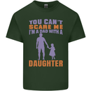 Dad With a Daughter Funny Fathers Day Mens Cotton T-Shirt Tee Top Forest Green