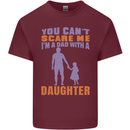 Dad With a Daughter Funny Fathers Day Mens Cotton T-Shirt Tee Top Maroon