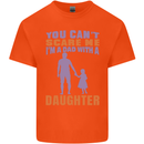 Dad With a Daughter Funny Fathers Day Mens Cotton T-Shirt Tee Top Orange