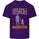 Dad With a Daughter Funny Fathers Day Mens Cotton T-Shirt Tee Top Purple