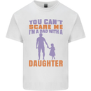 Dad With a Daughter Funny Fathers Day Mens Cotton T-Shirt Tee Top White