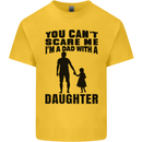 Dad With a Daughter Funny Fathers Day Mens Cotton T-Shirt Tee Top Yellow