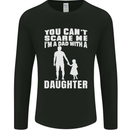 Dad With a Daughter Funny Fathers Day Mens Long Sleeve T-Shirt Black