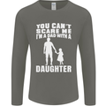 Dad With a Daughter Funny Fathers Day Mens Long Sleeve T-Shirt Charcoal