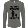 Dad With a Daughter Funny Fathers Day Mens Long Sleeve T-Shirt Charcoal