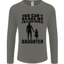 Dad With a Daughter Funny Fathers Day Mens Long Sleeve T-Shirt Charcoal