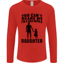 Dad With a Daughter Funny Fathers Day Mens Long Sleeve T-Shirt Red