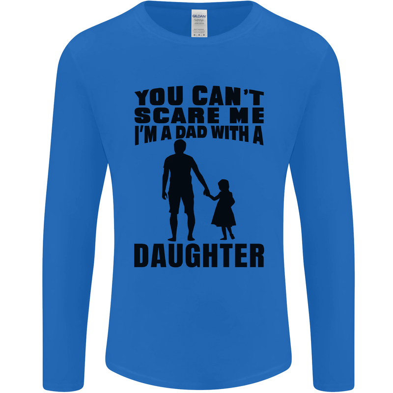 Dad With a Daughter Funny Fathers Day Mens Long Sleeve T-Shirt Royal Blue