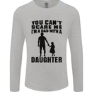 Dad With a Daughter Funny Fathers Day Mens Long Sleeve T-Shirt Sports Grey