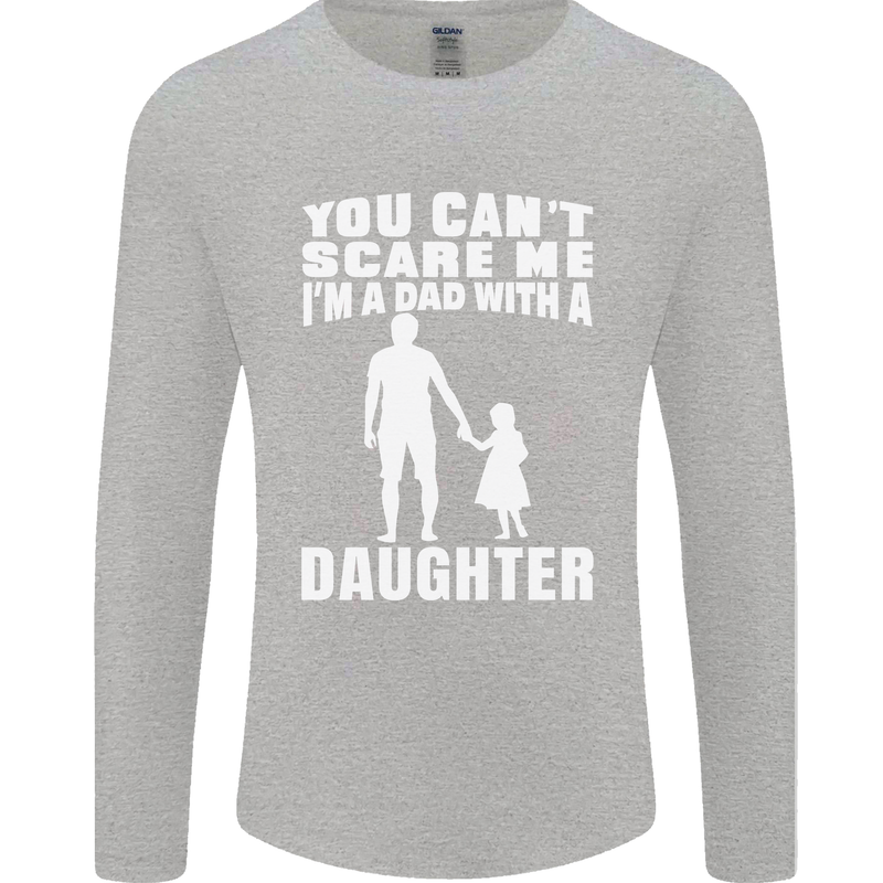 Dad With a Daughter Funny Fathers Day Mens Long Sleeve T-Shirt Sports Grey