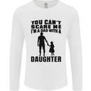 Dad With a Daughter Funny Fathers Day Mens Long Sleeve T-Shirt White