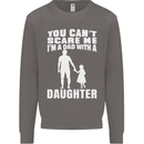 Dad With a Daughter Funny Fathers Day Mens Sweatshirt Jumper Charcoal