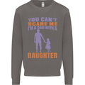Dad With a Daughter Funny Fathers Day Mens Sweatshirt Jumper Charcoal