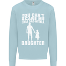 Dad With a Daughter Funny Fathers Day Mens Sweatshirt Jumper Light Blue