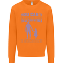 Dad With a Daughter Funny Fathers Day Mens Sweatshirt Jumper Orange
