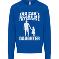 Dad With a Daughter Funny Fathers Day Mens Sweatshirt Jumper Royal Blue