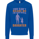 Dad With a Daughter Funny Fathers Day Mens Sweatshirt Jumper Royal Blue