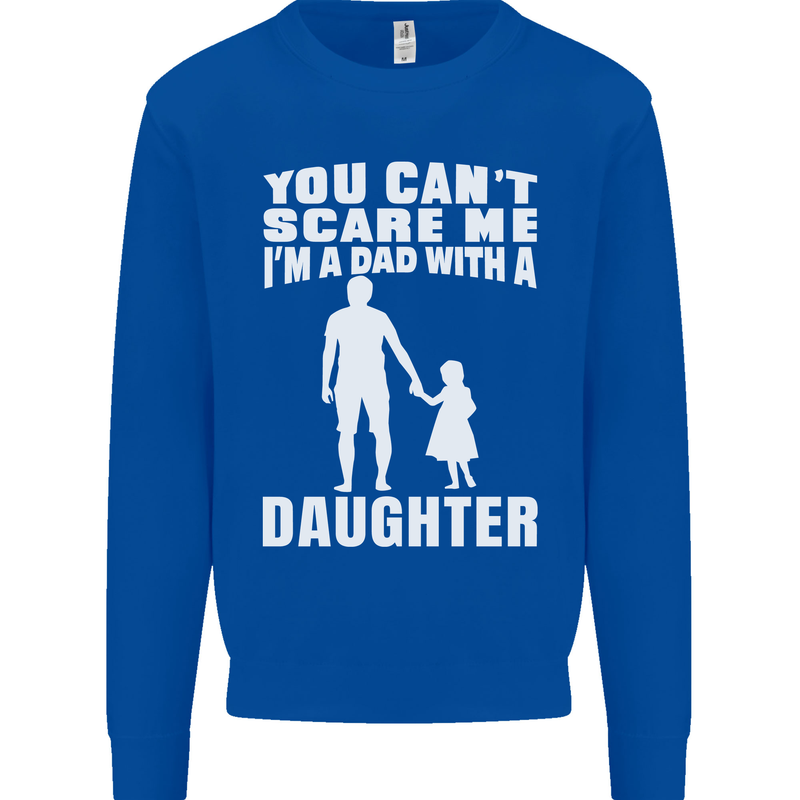 Dad With a Daughter Funny Fathers Day Mens Sweatshirt Jumper Royal Blue