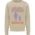 Dad With a Daughter Funny Fathers Day Mens Sweatshirt Jumper Sand