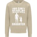 Dad With a Daughter Funny Fathers Day Mens Sweatshirt Jumper Sand
