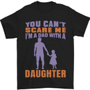 Dad With a Daughter Funny Fathers Day Mens T-Shirt Cotton Gildan Black