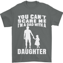 Dad With a Daughter Funny Fathers Day Mens T-Shirt Cotton Gildan Charcoal