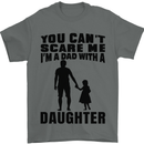 Dad With a Daughter Funny Fathers Day Mens T-Shirt Cotton Gildan Charcoal