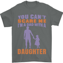 Dad With a Daughter Funny Fathers Day Mens T-Shirt Cotton Gildan Charcoal