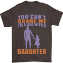 Dad With a Daughter Funny Fathers Day Mens T-Shirt Cotton Gildan Dark Chocolate
