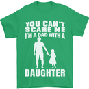 Dad With a Daughter Funny Fathers Day Mens T-Shirt Cotton Gildan Irish Green