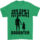 Dad With a Daughter Funny Fathers Day Mens T-Shirt Cotton Gildan Irish Green