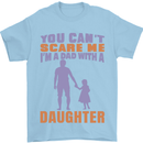 Dad With a Daughter Funny Fathers Day Mens T-Shirt Cotton Gildan Light Blue