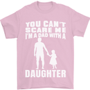 Dad With a Daughter Funny Fathers Day Mens T-Shirt Cotton Gildan Light Pink