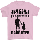 Dad With a Daughter Funny Fathers Day Mens T-Shirt Cotton Gildan Light Pink