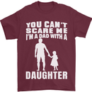 Dad With a Daughter Funny Fathers Day Mens T-Shirt Cotton Gildan Maroon