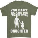 Dad With a Daughter Funny Fathers Day Mens T-Shirt Cotton Gildan Military Green